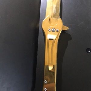 Golden Stiletto/wrench self defense knife